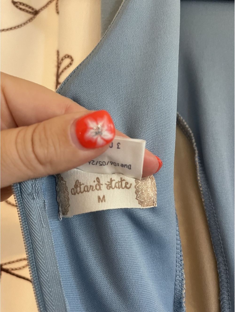 Altar'd State M Light Blue Lace Panel Dress - Picture 13 of 13